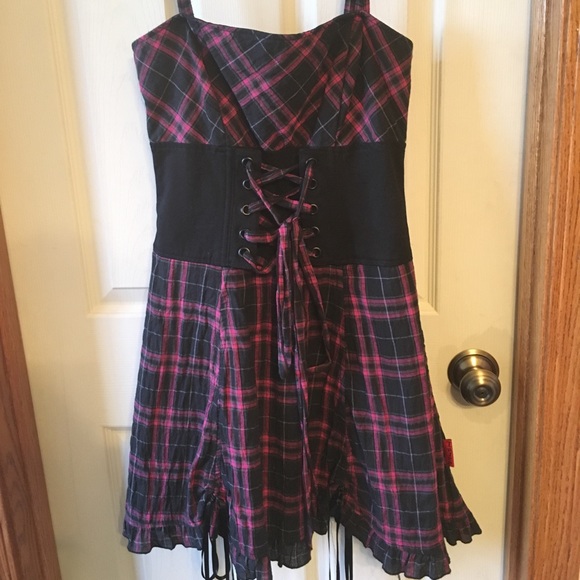 plaid corset dress